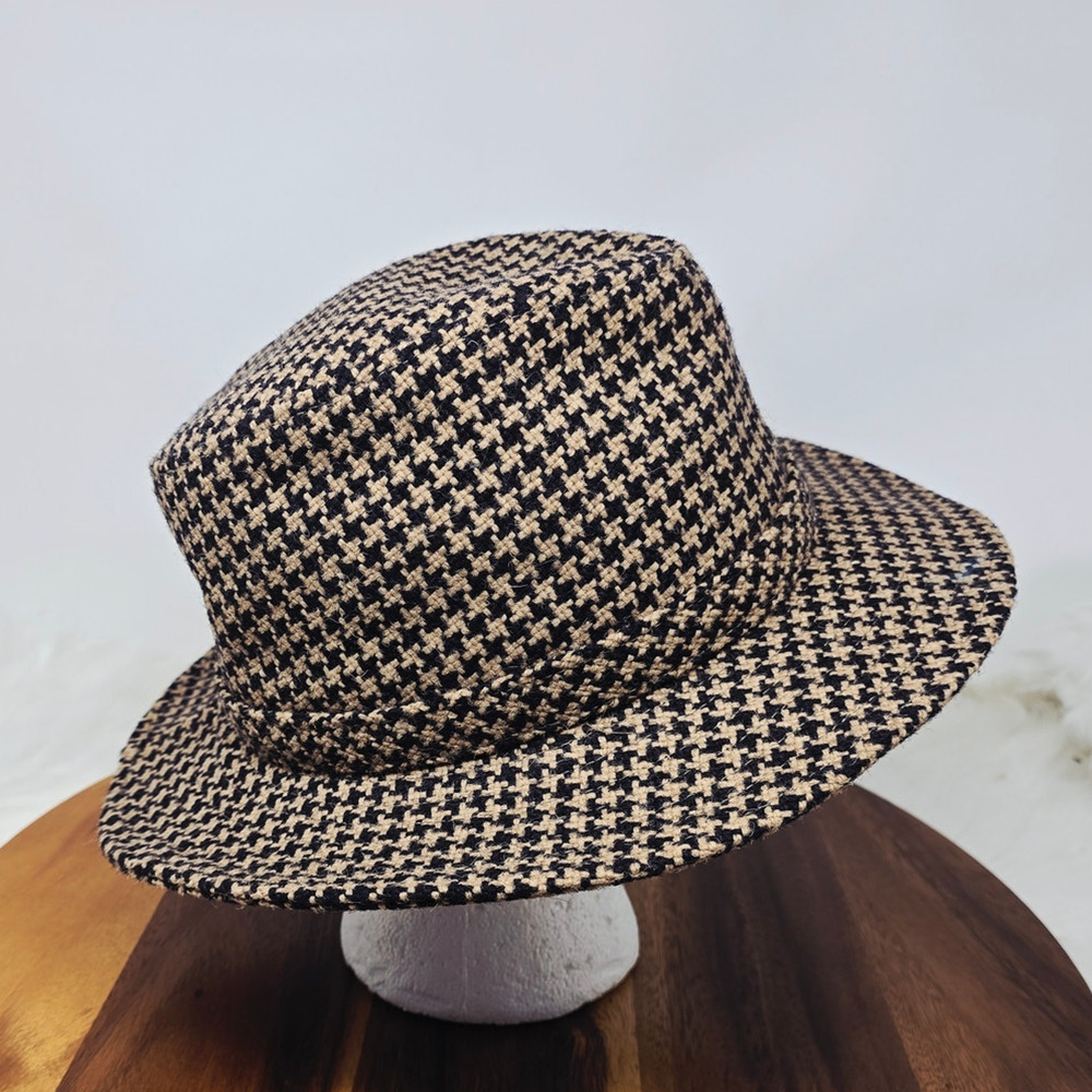 Twoolr Harringbone 100% British Wool Men's Fedora L - Picture 4 of 7